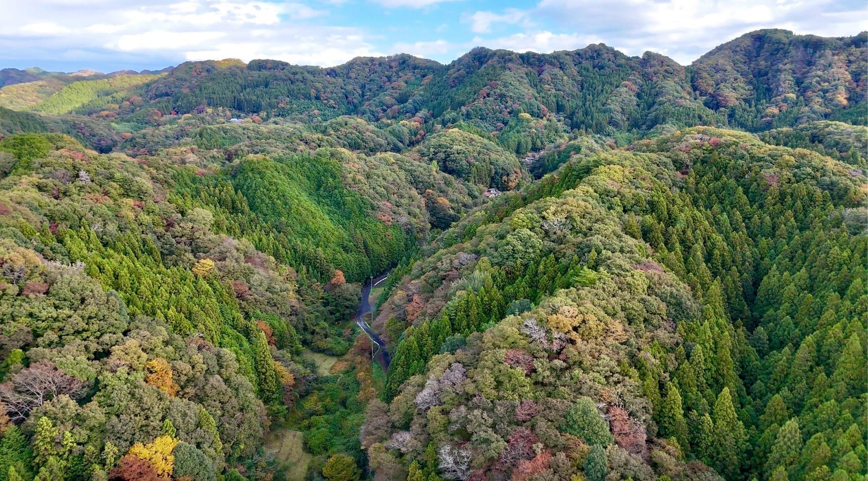 奥久慈地域の空撮写真
